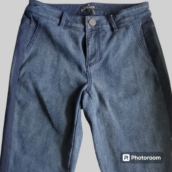 Nic+Zoe Pants women's size 2 side stripe blue pants - Picture 2 of 16